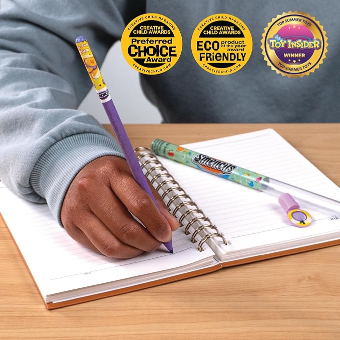 Pastel Colored Smencils - Patented Gourmet Scented Colored Pencils made from Recycled Newspapers, 10 Count, Gifts for Kids, School Supplies, Classroom Rewards