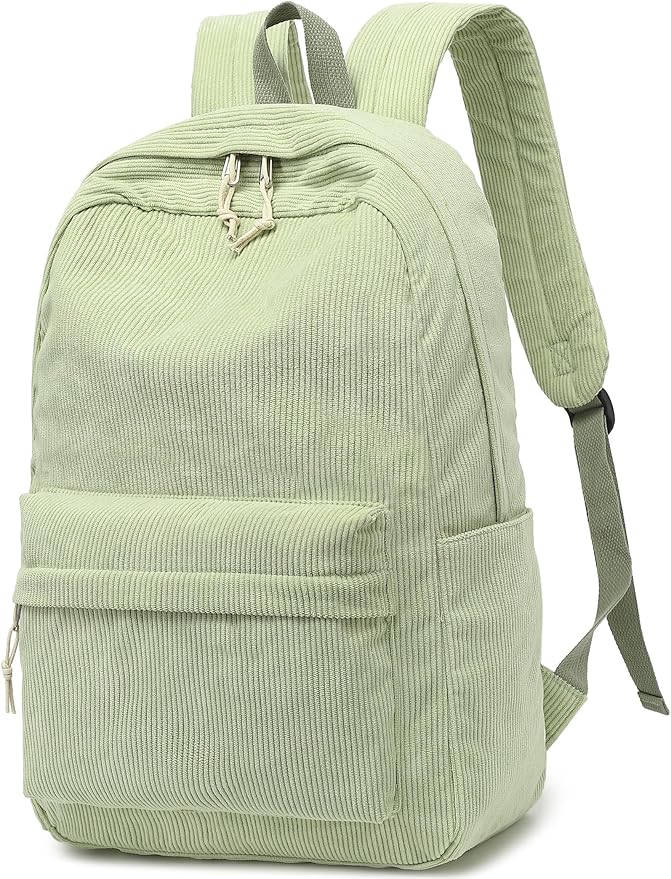 School Backpack for Teens Large Corduroy Bookbag Lightweight 15.6 inch Laptop Bag for Girls Women Casual High School College