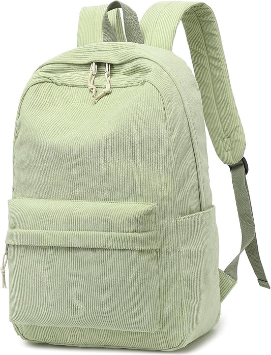 School Backpack for Teens Large Corduroy Bookbag Lightweight 15.6 inch Laptop Bag for Girls Women Casual High School College