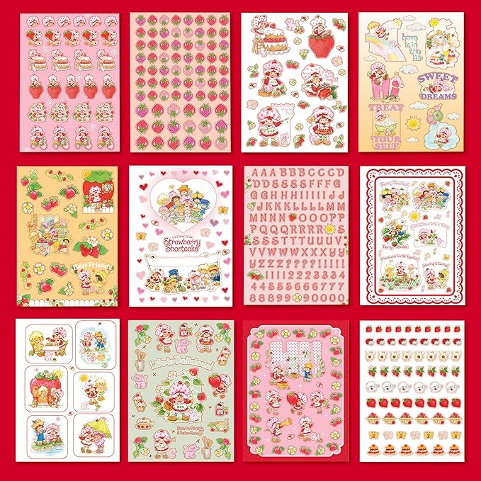 Horizon Group USA Strawberry Shortcake 1,000+ Sticker Book, Cute Stickers for Kids, Scrapbooking, Planning, Journaling, Water Bottles, Letter Stickers, and Gifts for 7-Year-Old Girls.
