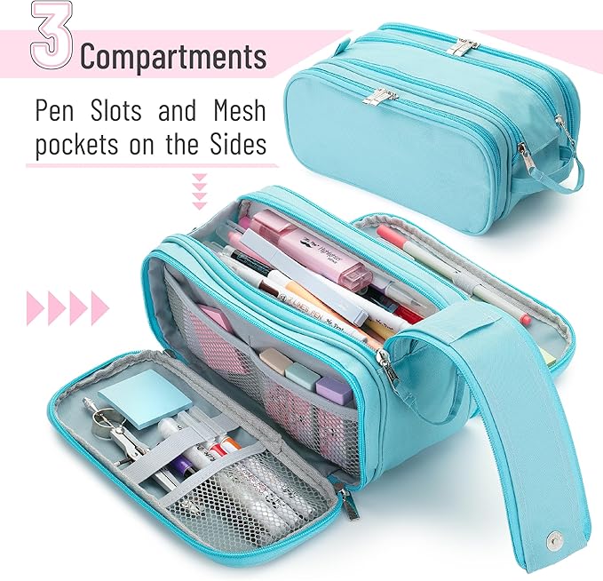 Mr. Pen - Large Capacity Pencil Case - Big Pencil Pouch - Pen Bag