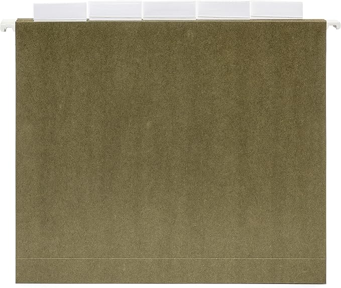 Blue Summit Supplies 25 Pack Extra Capacity Hanging File Folders Letter Size, Reinforced Green Hanging File Folders, Heavy Duty 2 Inch Expansion, Designed for Wide, Bulky Files and Charts